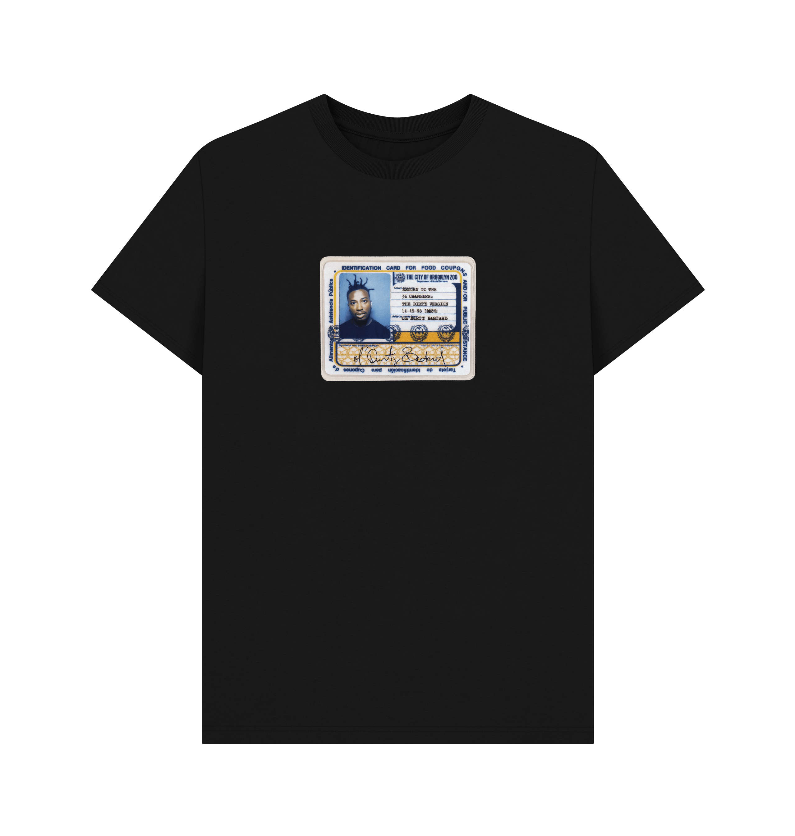 Black Printed T-shirt Front