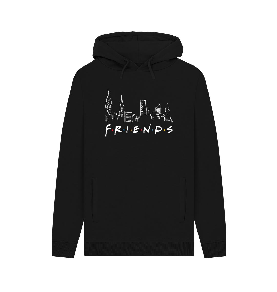 Black Printed Hoody Front