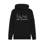 Black Printed Hoody Front