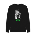 Black Printed Sweater Front