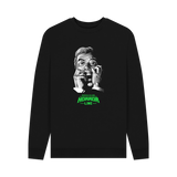 Black Printed Sweater Front