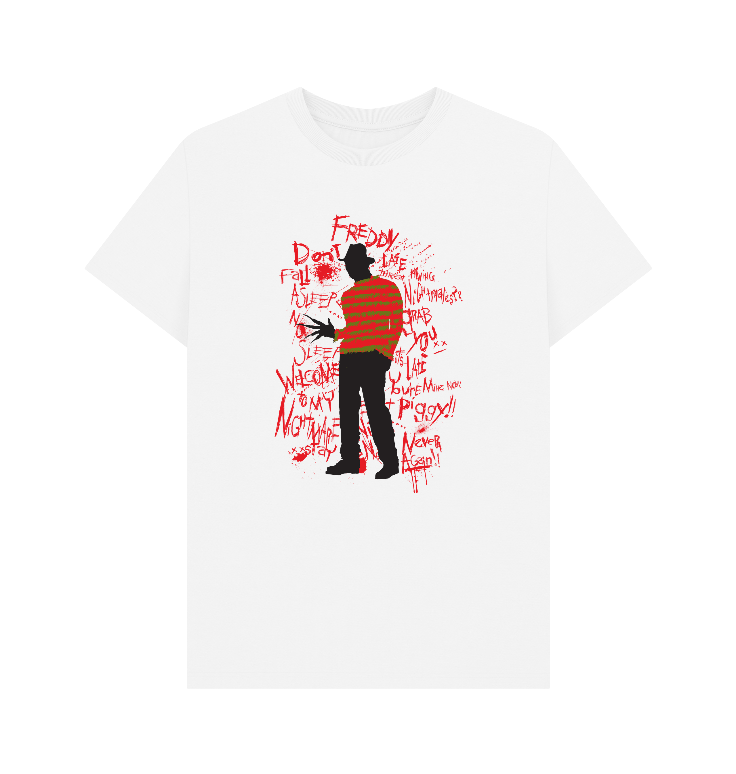 White Printed T-shirt Front