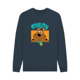 Navy Blue Printed Sweater Front