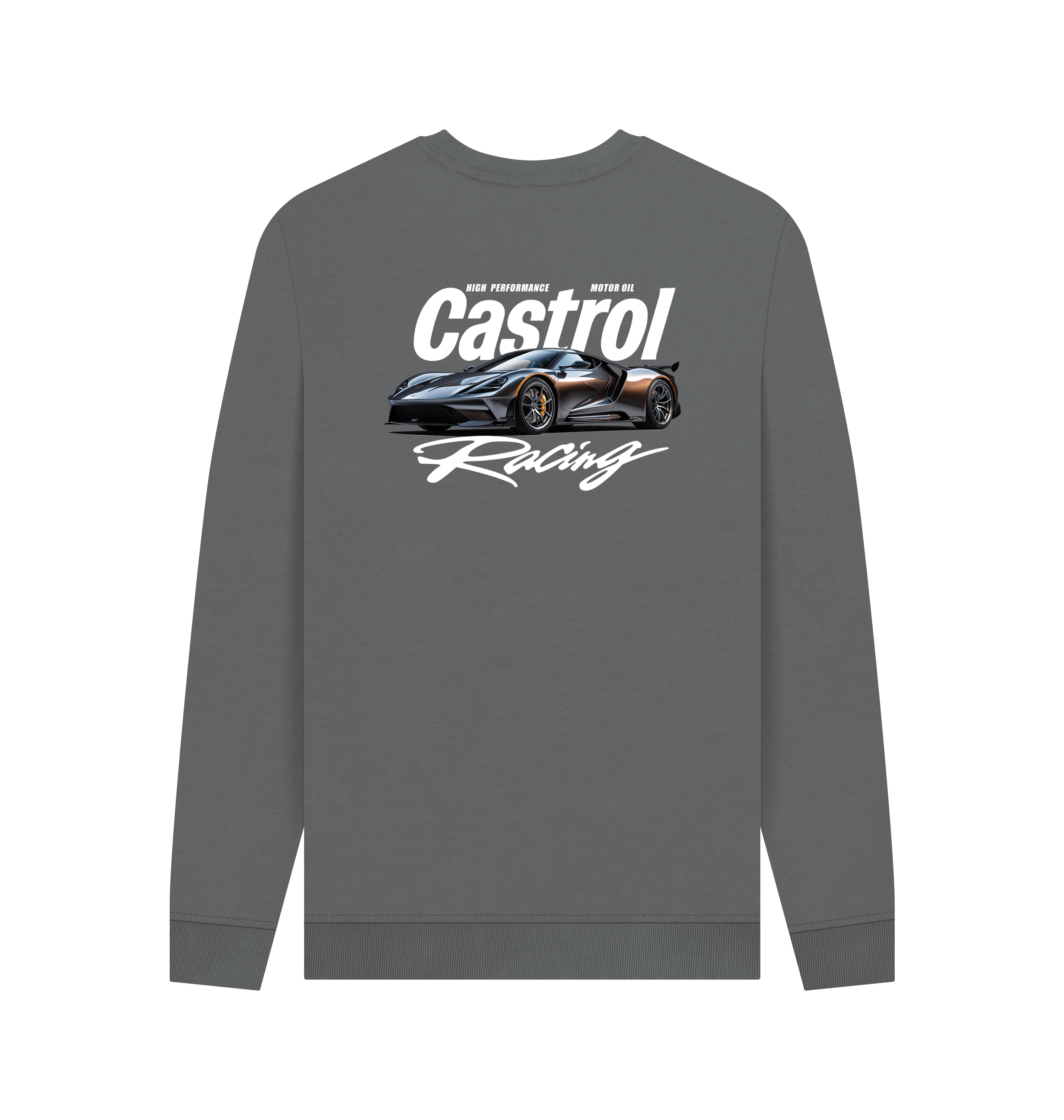 Slate Grey Printed Sweater Back