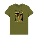 Moss Green Printed T-shirt Front