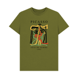 Moss Green Printed T-shirt Front