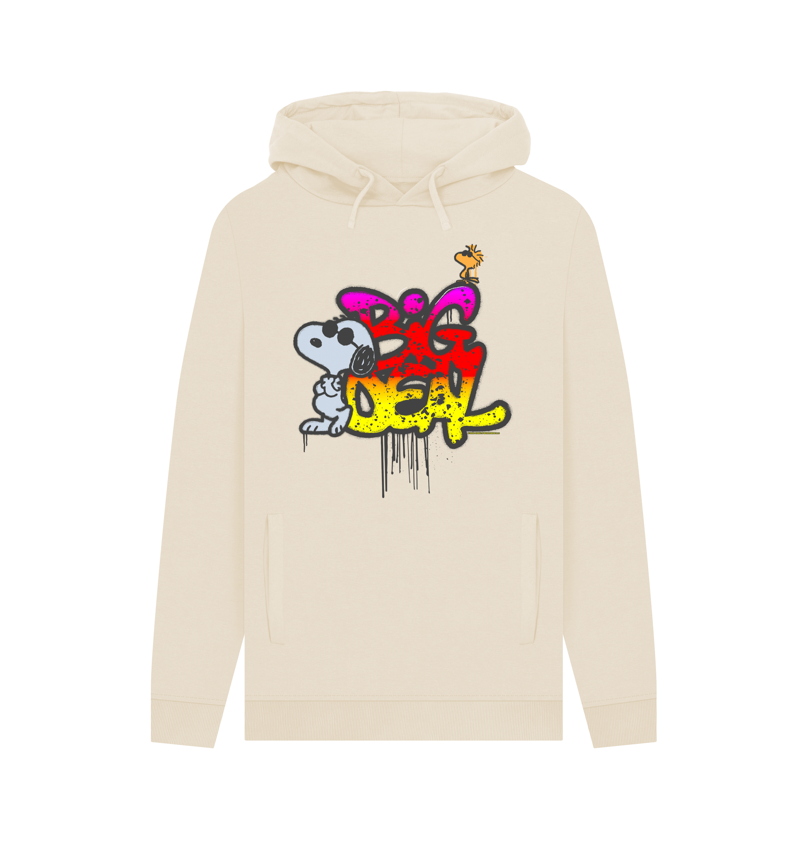 Oat Printed Hoody Front