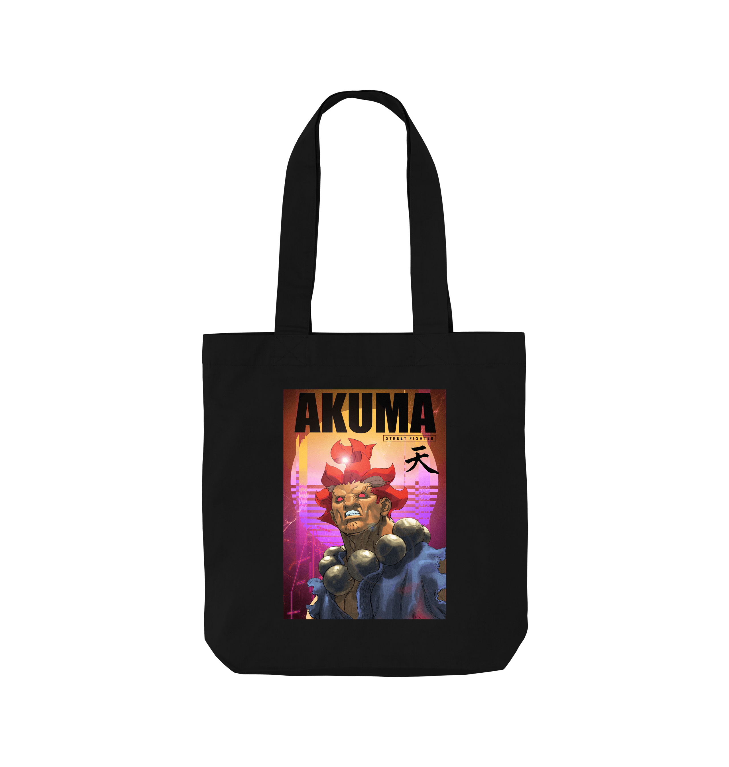 Black Printed Bag Front