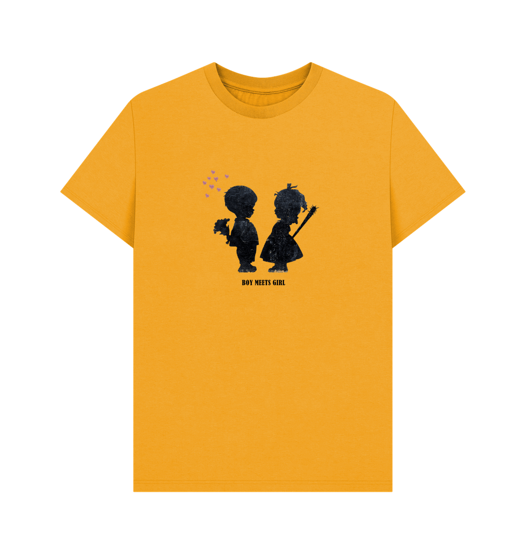 Mustard Printed T-shirt Front