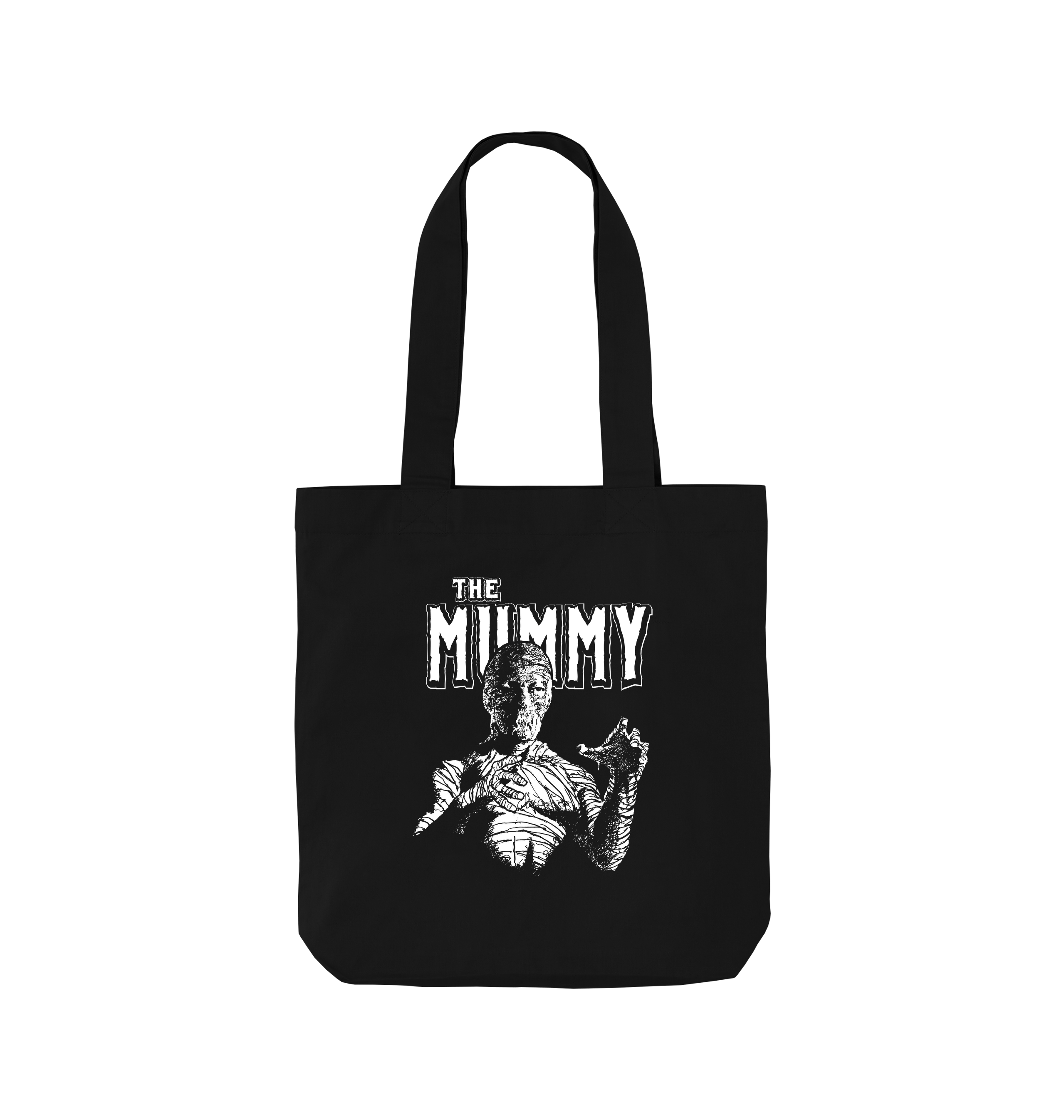 Black Printed Bag Front