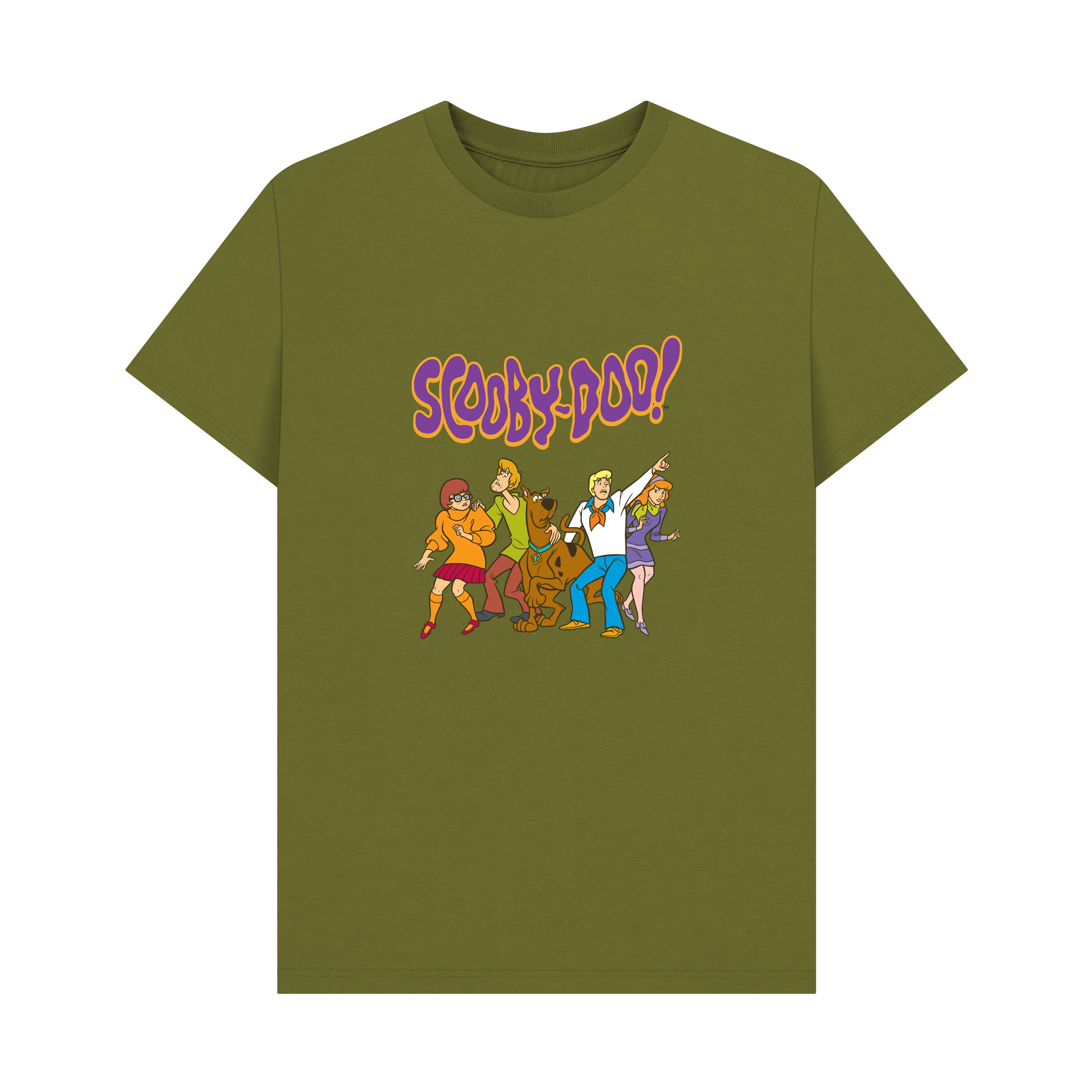 Moss Green Printed T-shirt Front