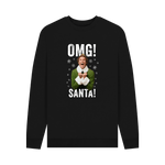 Black Printed Sweater Front