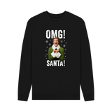 Black Printed Sweater Front