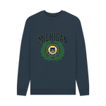 Navy Blue Printed Sweater