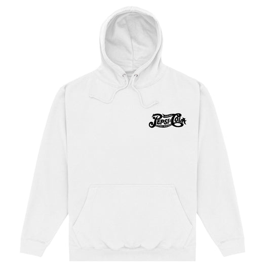 Pepsi Cola Retro Print White Hoodie