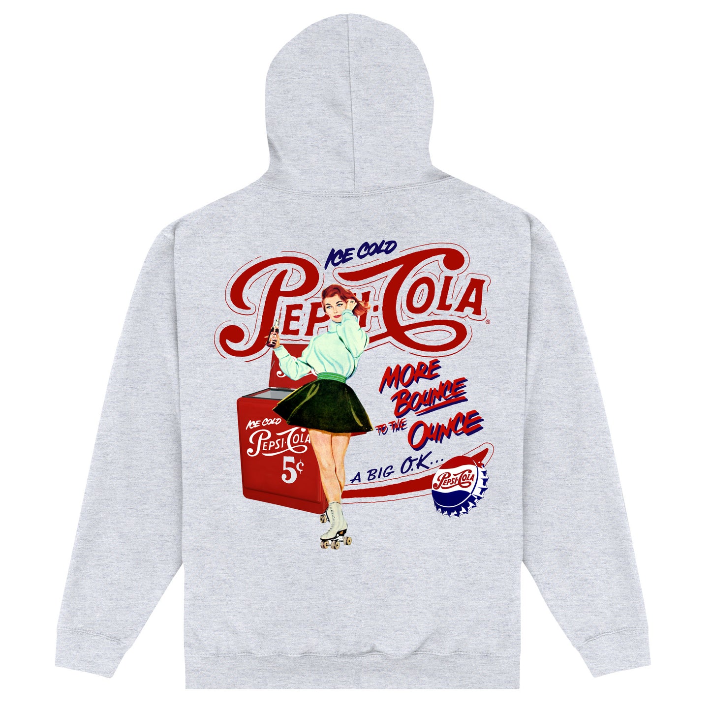 Pepsi Cola Retro Print White Hoodie