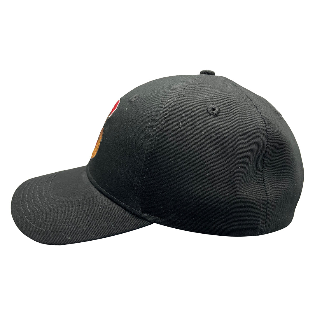 Cornell University Bear Black Trucker Cap