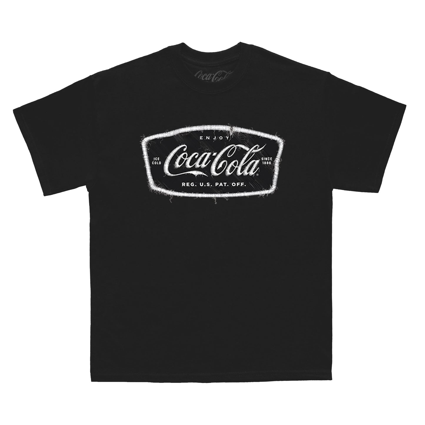 Coca Cola License Plate Black T-Shirt