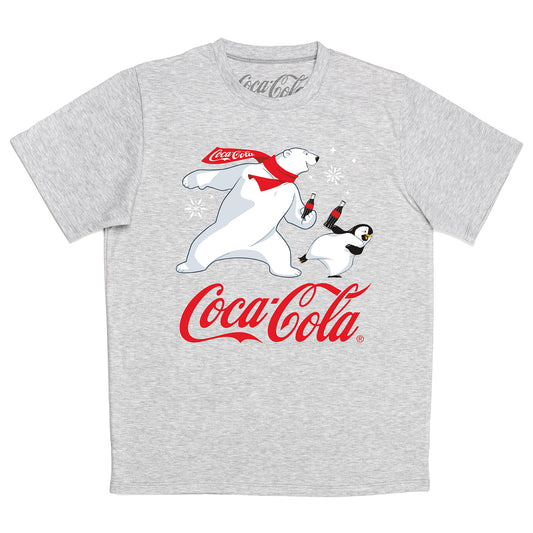 Coca Cola Bear Heather Grey T-Shirt