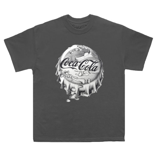 Coca Cola Bottle Cap Charcoal T-Shirt