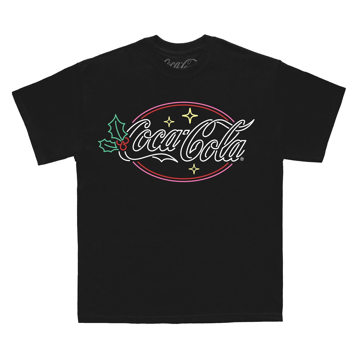 Coca Cola Neon Sign Black T-Shirt