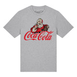 Coca Cola Santa Logo Heather Grey T-Shirt