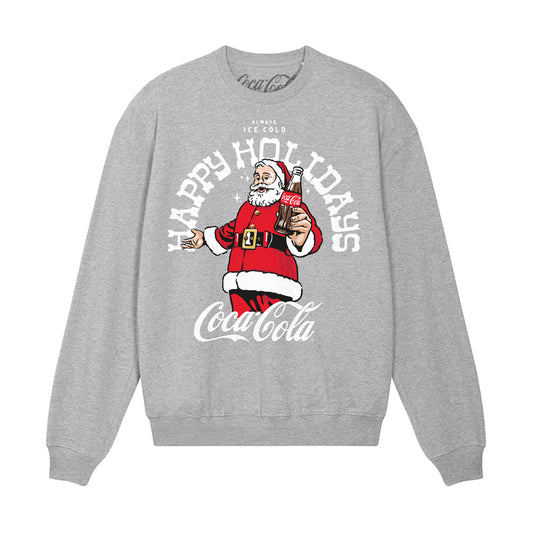 Coca Cola Happy Holidays Heather Grey Sweatshirt