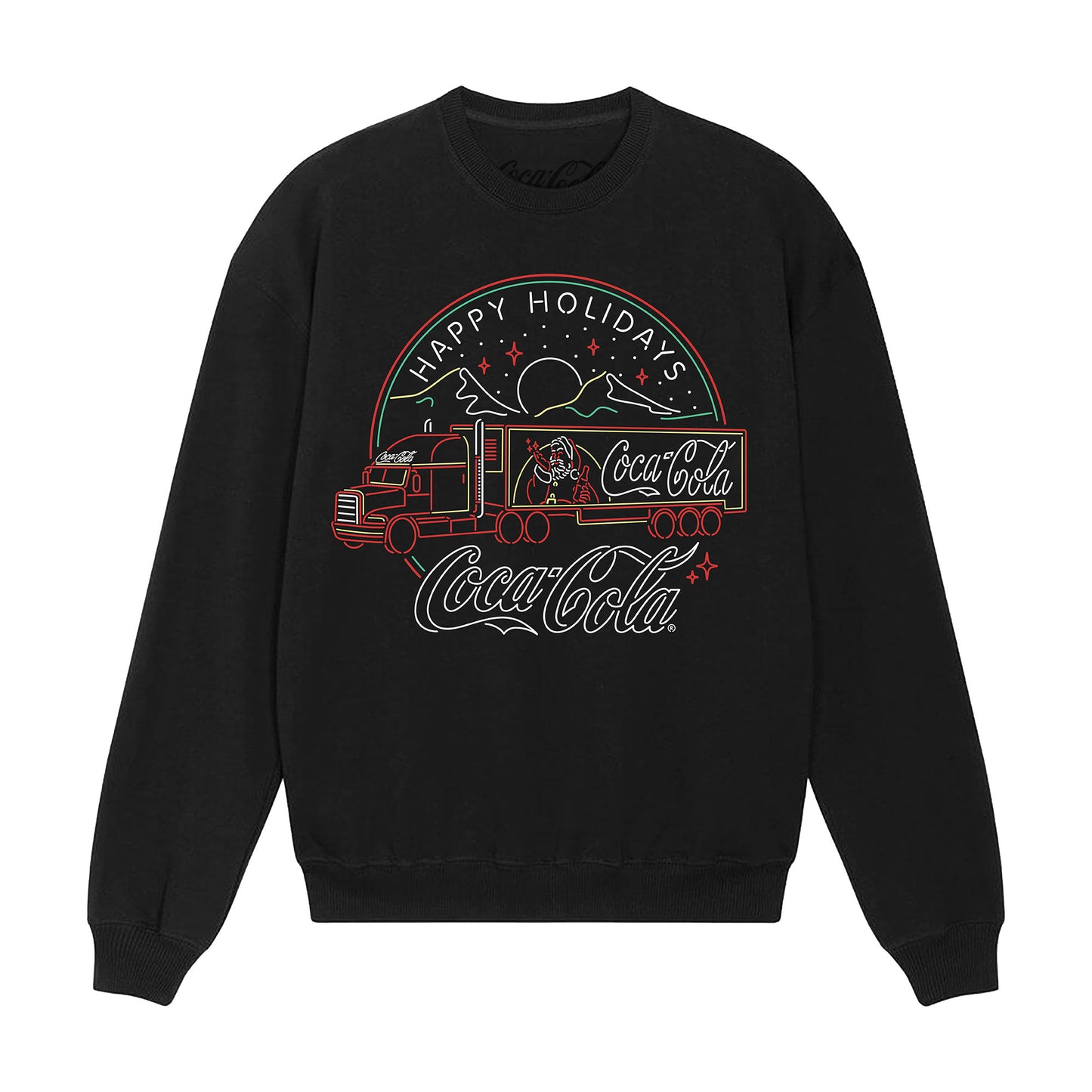 Coca Cola Neon Truck Black Sweatshirt