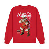 Coca Cola Quiet Santa Red Sweatshirt