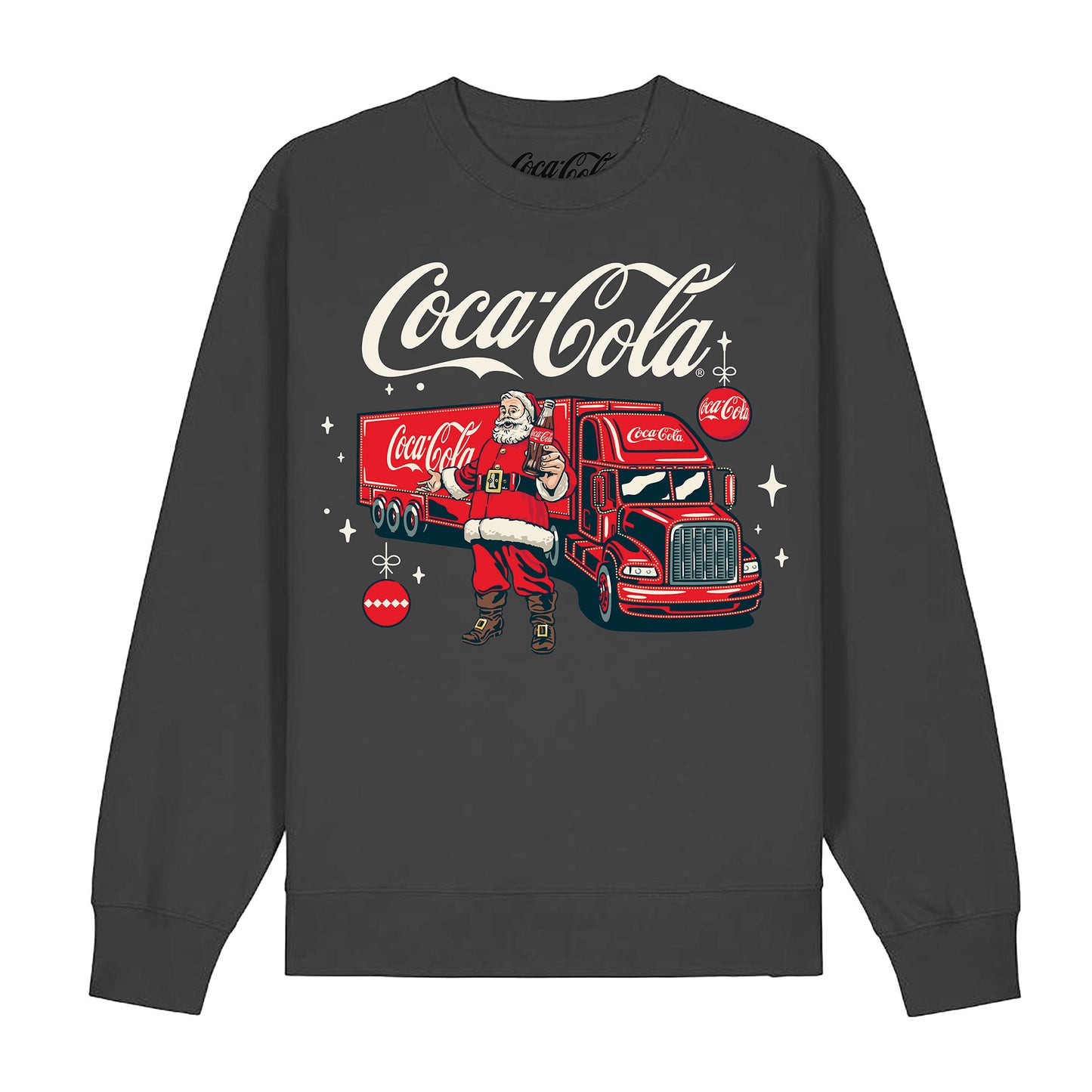 Coca Cola Santa Truck Charcoal Sweatshirt