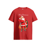 Pierce Archive Merry Christmas Vintage Santa Red T-Shirt