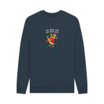 Navy Blue Printed Sweater Front