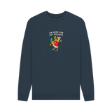 Navy Blue Printed Sweater Front