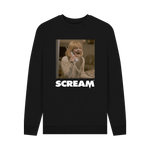 Black Printed Sweater Front