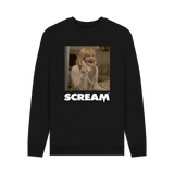 Black Printed Sweater Front