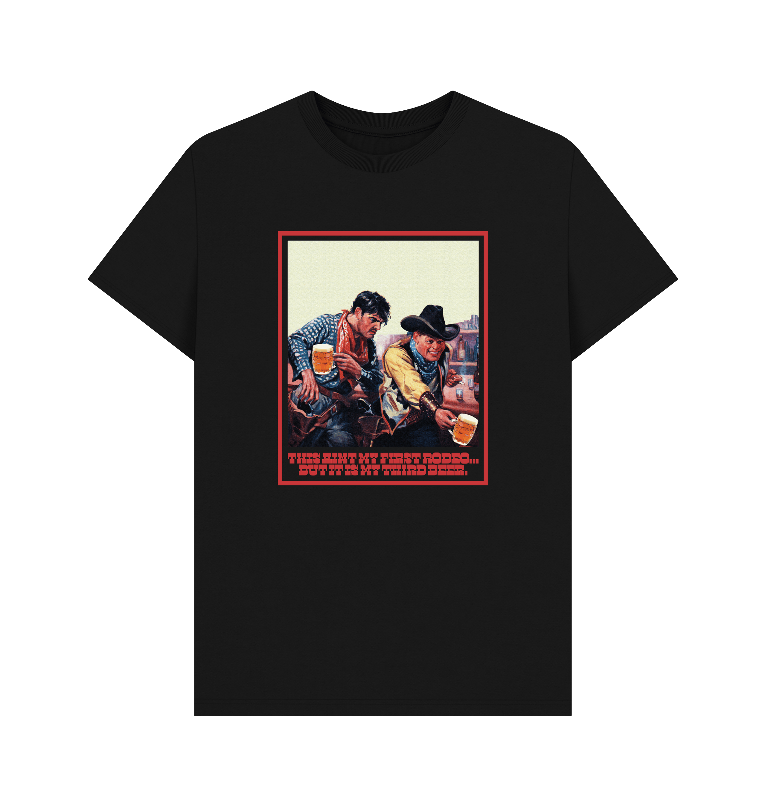 Black Printed T-shirt Front