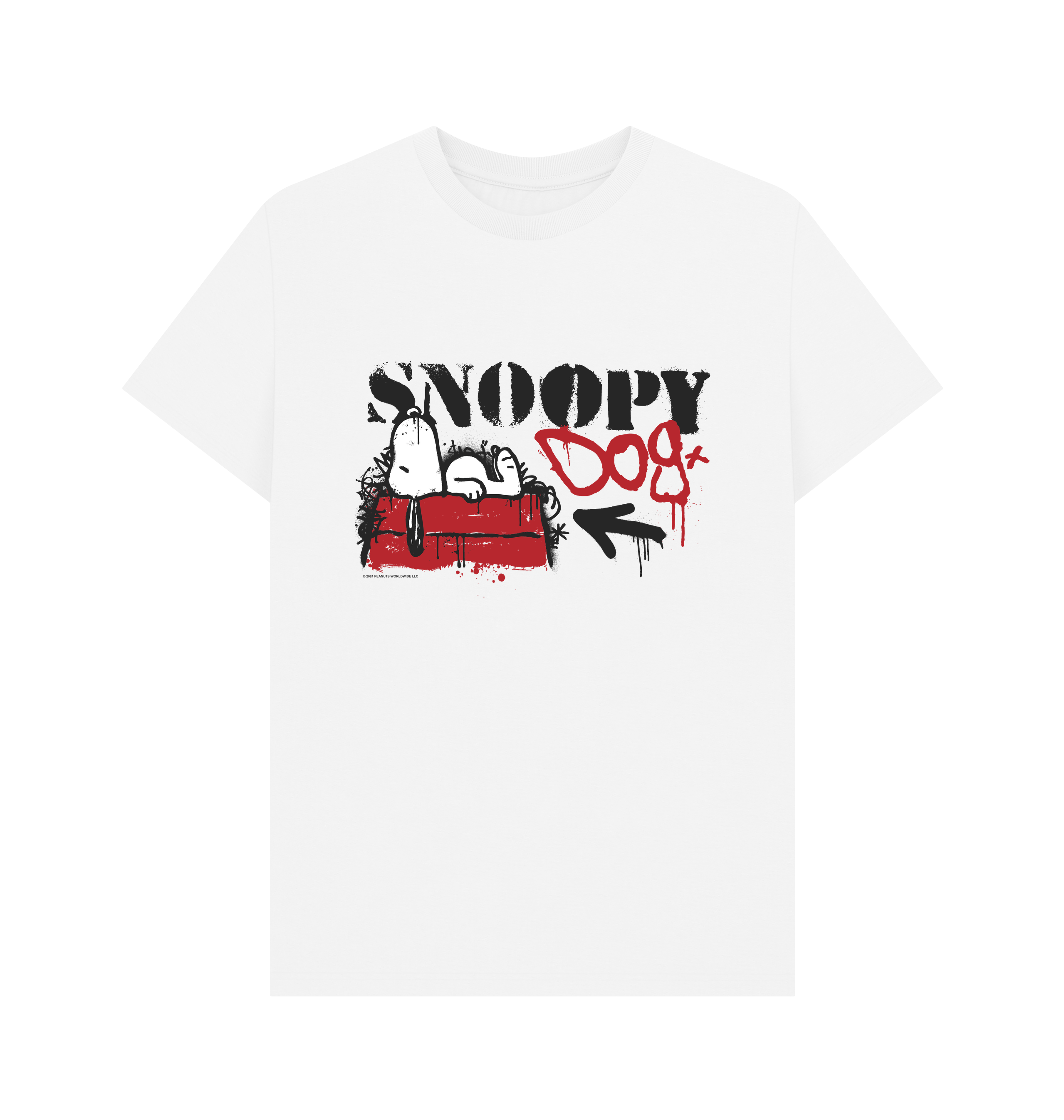 White Printed T-shirt Front