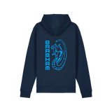 French Navy Printed Hoody Back
