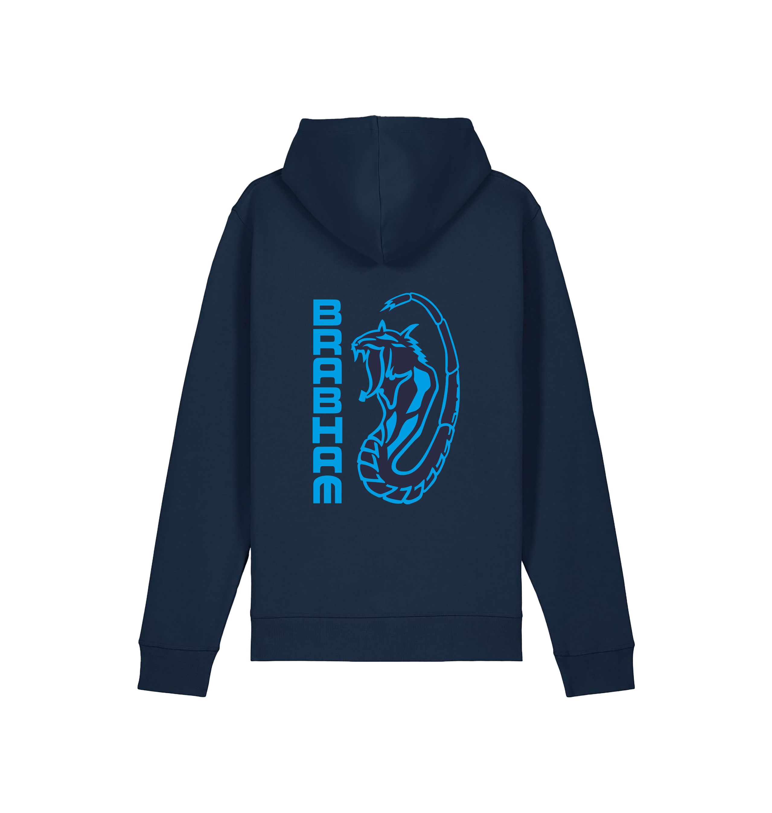 French Navy Printed Hoody Back