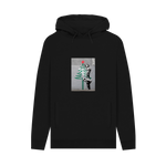 Black Printed Hoody Front