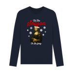 Navy Blue Printed Long Sleeve T Shirt Front