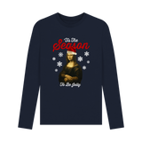 Navy Blue Printed Long Sleeve T Shirt Front