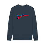 Navy Blue Printed Sweater Front