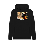 Black Printed Hoody Front