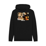 Black Printed Hoody Front