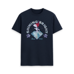 Navy Blue Printed T-shirt Front