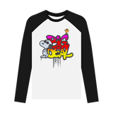 Black-White Printed Baseball T-shirt Front