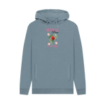 Stone Blue Printed Hoody Front
