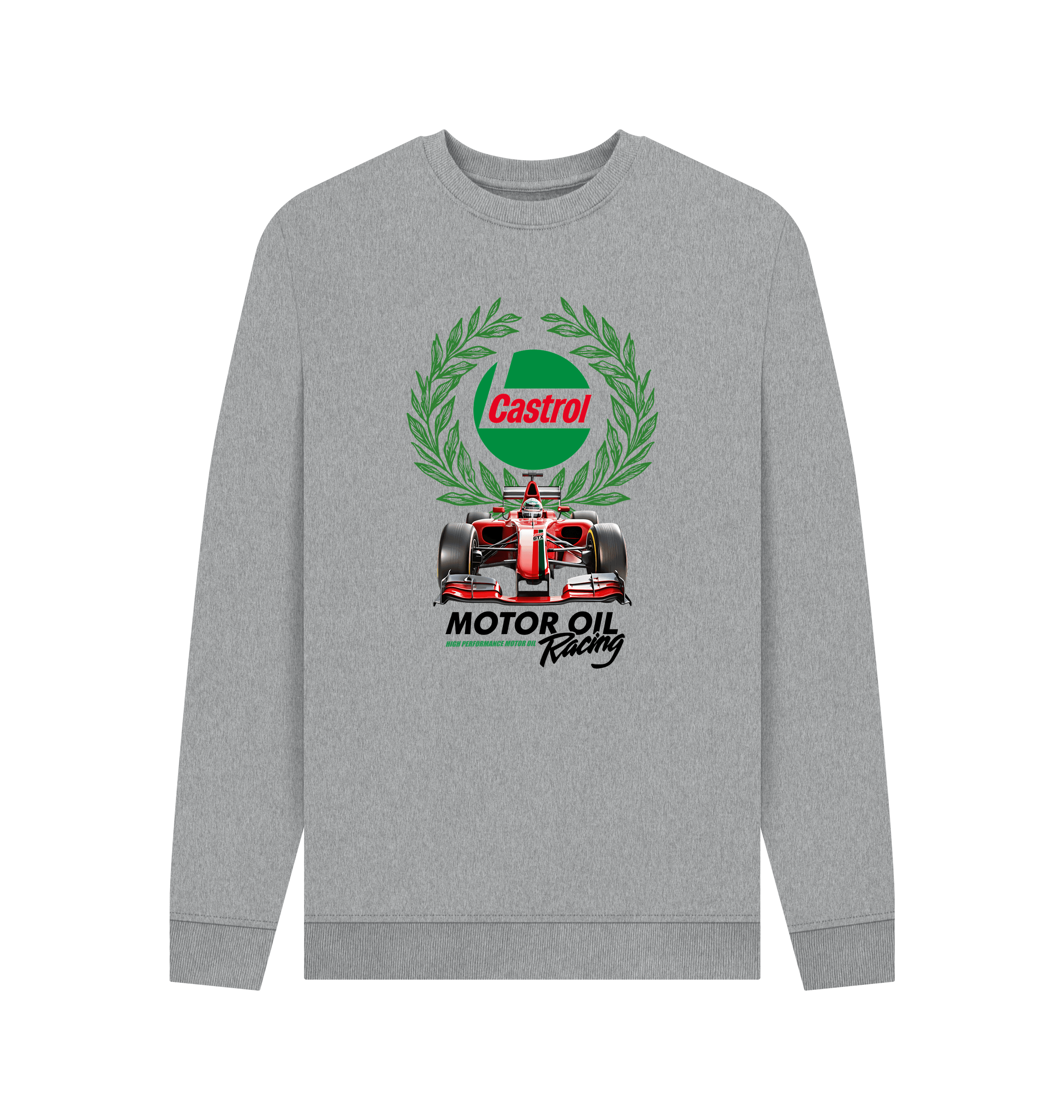 Light Heather Printed Sweater Front