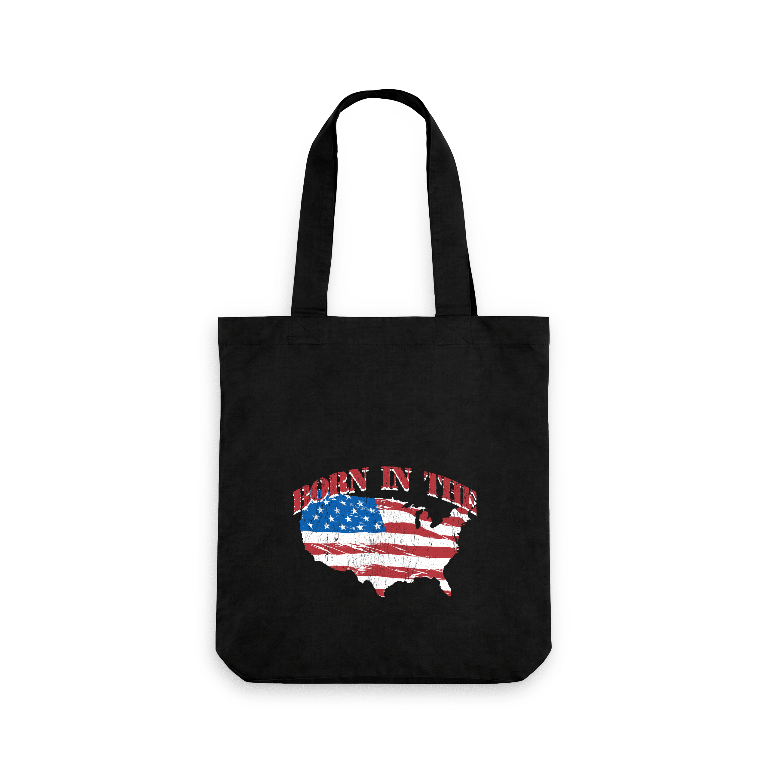 Black Printed Bag Front